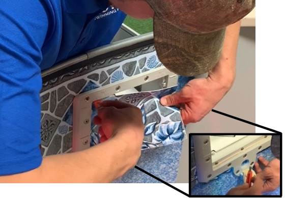 replacing skimmer on inground pool